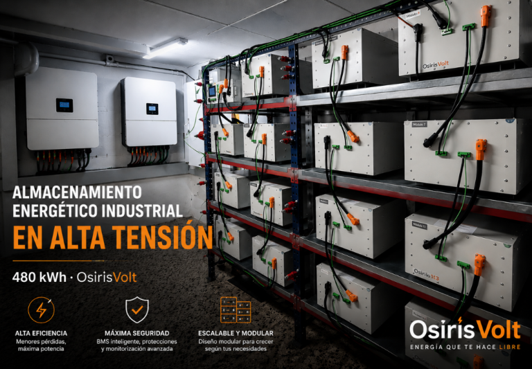 480 kWh de almacenamiento energético industrial en alta tensión