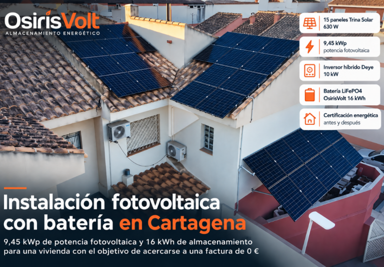 Instalación fotovoltaica Con batería en Cartagena